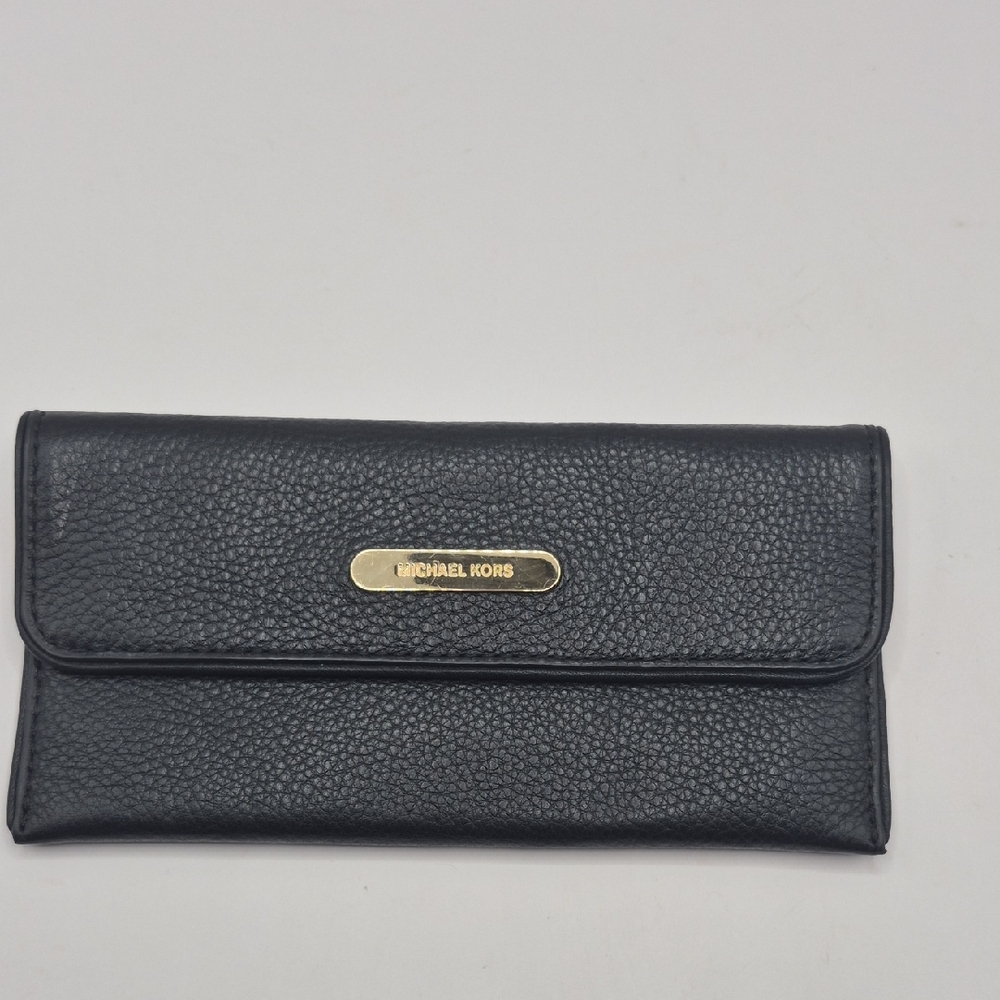 Michael Kors Black Pebbled Leather Wallet